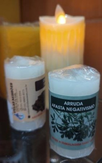 1148 Vela Cilindrica 37,5  x 6 cm alt - ARRUDA