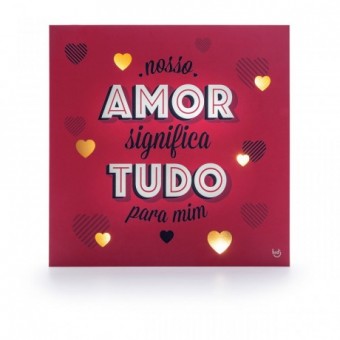 Ly0316 quadro com led significa amor