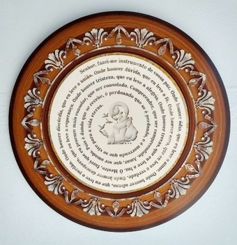 of40 MANDALA ORACAO DE SAO FRANCISCO 40   65CM AREIA