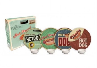 7531-010 KIT 8 PCS HOT DOG COLLECTION C/ MINI MOLHEIRA BR PEROLA 1O CLASSIFIC.