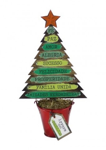 P15189 ENFEITE ÁRVORE COM BALDINHO ÁRVORE DOS DESEJOS G 24X13