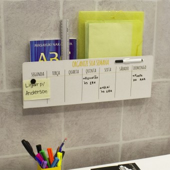 BR01.3095.BRI PLACA DE LEMBRETES C/ PRATELEIRA SEMANA