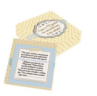 CC08 CAIXA CONVITE MADRINHA AZUL 15X15X5