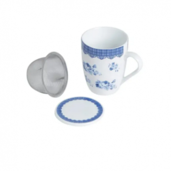 2176 CANECA PORCELANA C/ TAMPA/FILTRO GRECIA 310 ML