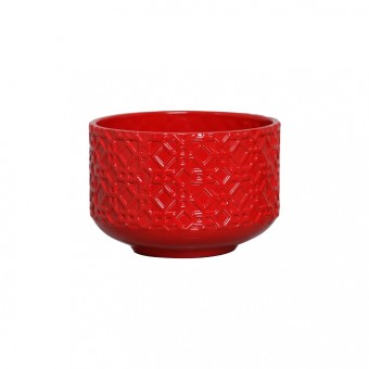 6491 CACHEPOT EGIPCIO GRD VERMELHO