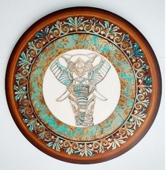 of41 MANDALA ELEFANTE DA PROSPERIDADE 30   65CM