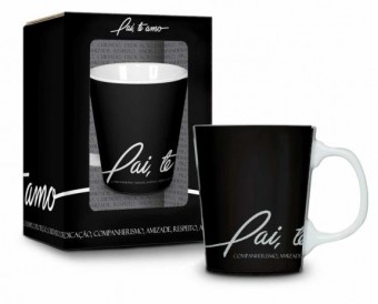 3943 CANECA PORCELANA PREMIUM - PAI BLACK