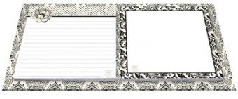 C151 KIT C/2 BLOCOS COM BASE ARABESCO PRETO 32X17