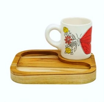 35994 CANECA CILINDRICA 140ML COM BASE DE MADEIRA - SOBRE.VOAR