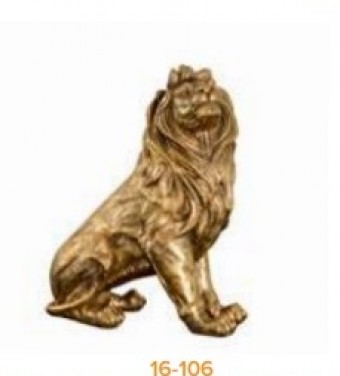 16-106 estatueta leao ouro envelhecid