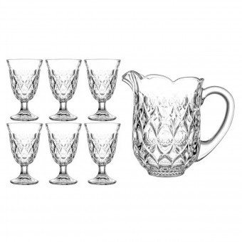 6869 JG JARRA TACA 7PCS CRISTAL