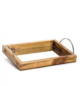 15688 CESTA RET. ESPELHADA ALCA CROMADA G PINUS LUXO