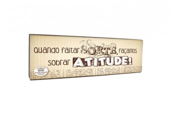 P14048 PLACA DE MESA QUANDO FALTAR SORTE 5X15