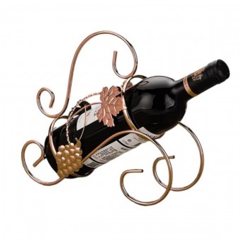 HM5481 PORTA GARRAFA DE VINHO ARAMADO UVA