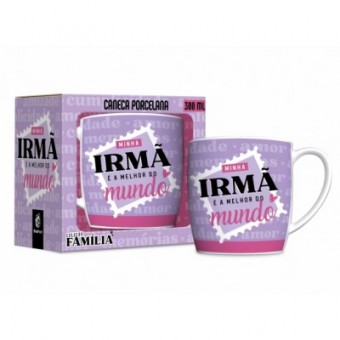 14116 CANECA PORCELANA URBAN 300ML FAMILIA - IRMA A MELHOR