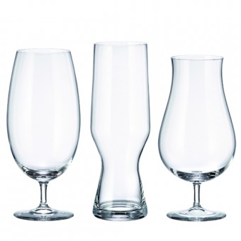 58409 Jogo de 6 pecas para cerveja Beercraft em cristal ecologico 2x(550/630/680ml) transparente