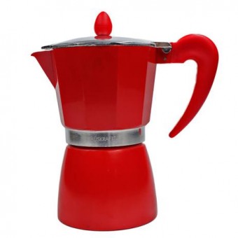 Caft-006vm cafeteira italiana vermelha 06 xicaras