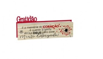 P18615 MADEIRINHA DUPLA GRATIDÃO MEMÓRIA DO CORAÇÃO...7X19