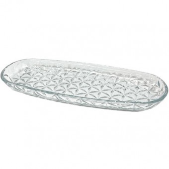 BM1268 TRAVESSA DE VIDRO OVAL 32X13 CM