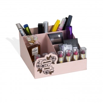 RS22.3003.BRI SUPORTE DE ACO ORGANIZADOR DE MAQUIAGENS DELICADA E FORTE