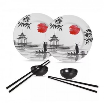 1177-011 KIT 6 PCS JAPANESE COLLECTION C/MINI MOLHEIRA PRETO AB 1O CLASSIFIC.