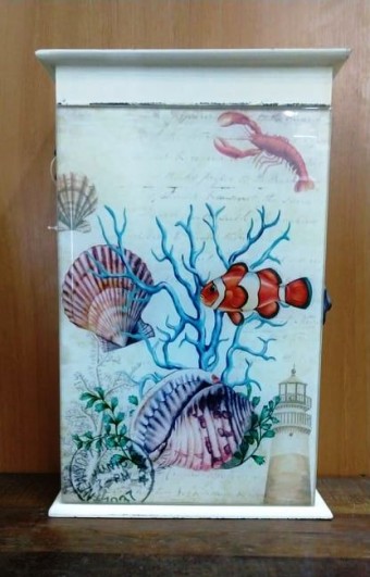 D481 caixa decorativa em madeira 30x19