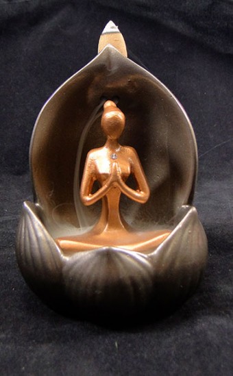 42-197 Incensário Flor de Lótus com yoga