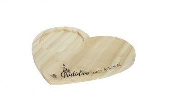 P19618 SUPORTE CORAÇÃO GRATIDÃO POR AGORA 20X17,5