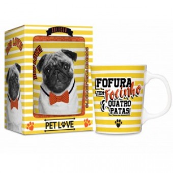 1680 CANECA PORCELANA PREMIUM - PETS PUG