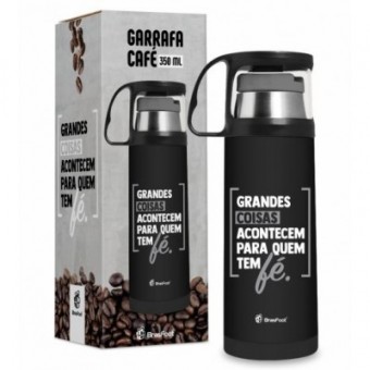 11883 garrafa termica c/ caneca  p - pra quem tem fe