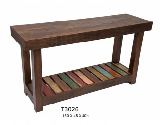 T3026 APARADOR RIPADO 150X45X80 ALT ( MADEIRA DE DEMOLIÇÃO )