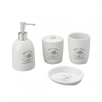 3340 JOGO PARA BANHEIRO DE CERAMICA SWEET HOME 04 PCS