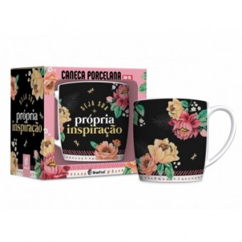 13197 CANECA PORCELANA URBAN 300ML - SEJA SUA INSPIRACAO