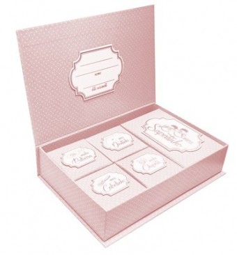 Crlp04 caixa rigida pequena pequenos tesouros poá 10x17x7