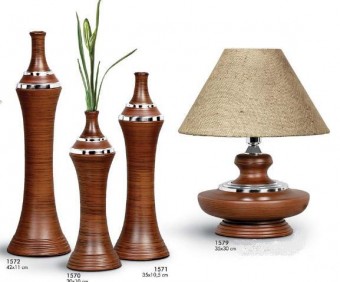 1579 abajur disco wood brown