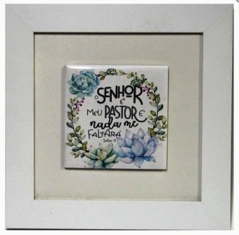 3001-027 QUADRO DEC 1 AZULEJO SALMO 23 18,5X18,5CM