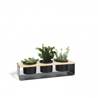 PTPI01.3270.LIS SUPORTE DE ACO CACHEPOT TRIO - PRETO