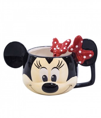 DYFS19-MK1-D CANECA MINNIE ROSTO C/ COLHER