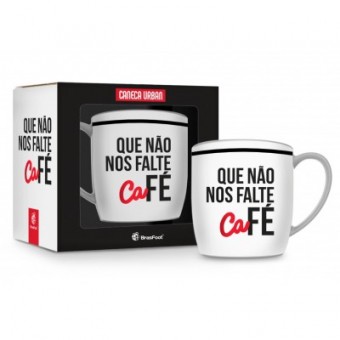 10099 CANECA PORCELANA URBAN 360ML - QUE NAO FALTE CAFE