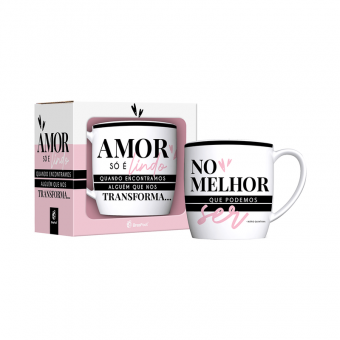 CANECA 11591 PORCELANA URBAN 360ML - AMOR QUE NOS TRANSFORMA