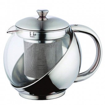 5507B BULE PARA CHA VIDRO COM INOX 700ML