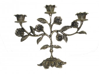 CASTIÇAL P/ 3 VELAS BRONZE