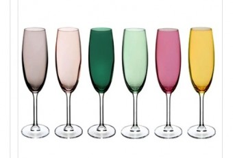 58383 Jogo de 6 tacas para champanhe Gastro em cristal ecologico 220ml A24cm colorido