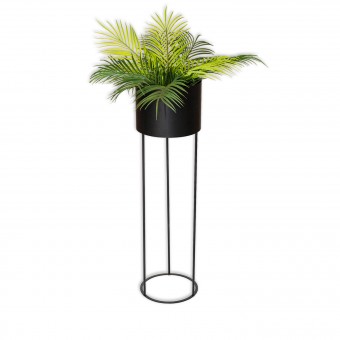 10008004 SUPORTE DE ACO C/BASE 80cm - PRETO