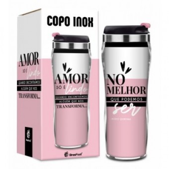 11557 copo plast. inox temas new - amor que nos transforma