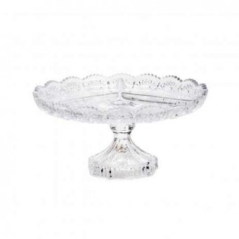25561 petisqueira de cristal de chumbo c/pe starry 23x22cm