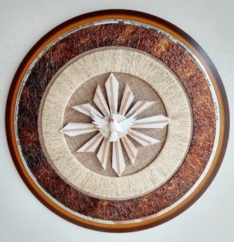 of37 MANDALA DIVINO ESP SANTO MADEIRA SISAL 65CM