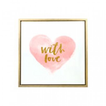 CG-010-019 QUADRO EM CANVAS WITH LOVE 30 CM