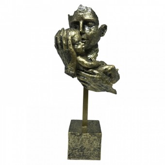 002061 estatueta resina mamae bebe 20,5x14x45cm sku 2061