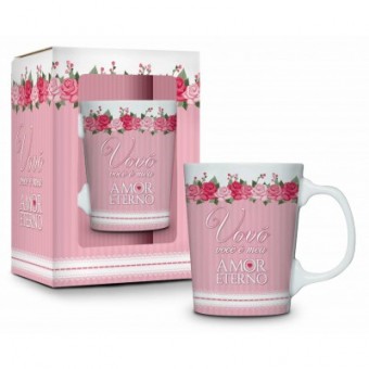 1433 CANECA PORCELANA PREMIUM - VOVO AMOR ETERNO